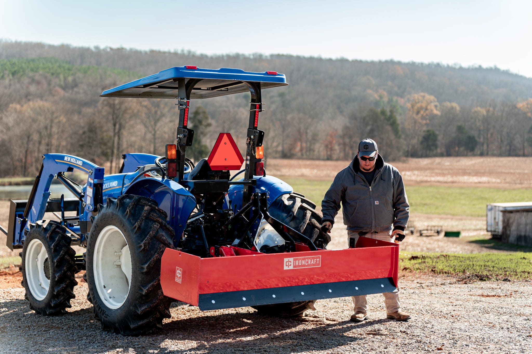 4 FT TRACTOR BOX BLADE SCRAPER ATTACHMENT - IRONCRAFT 3104
