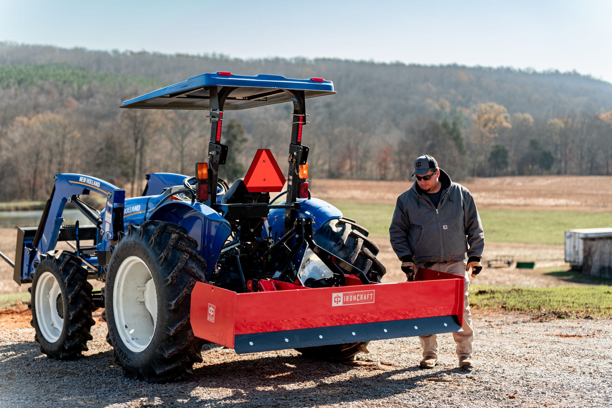 4 FT TRACTOR BOX BLADE SCRAPER ATTACHMENT - IRONCRAFT 3104
